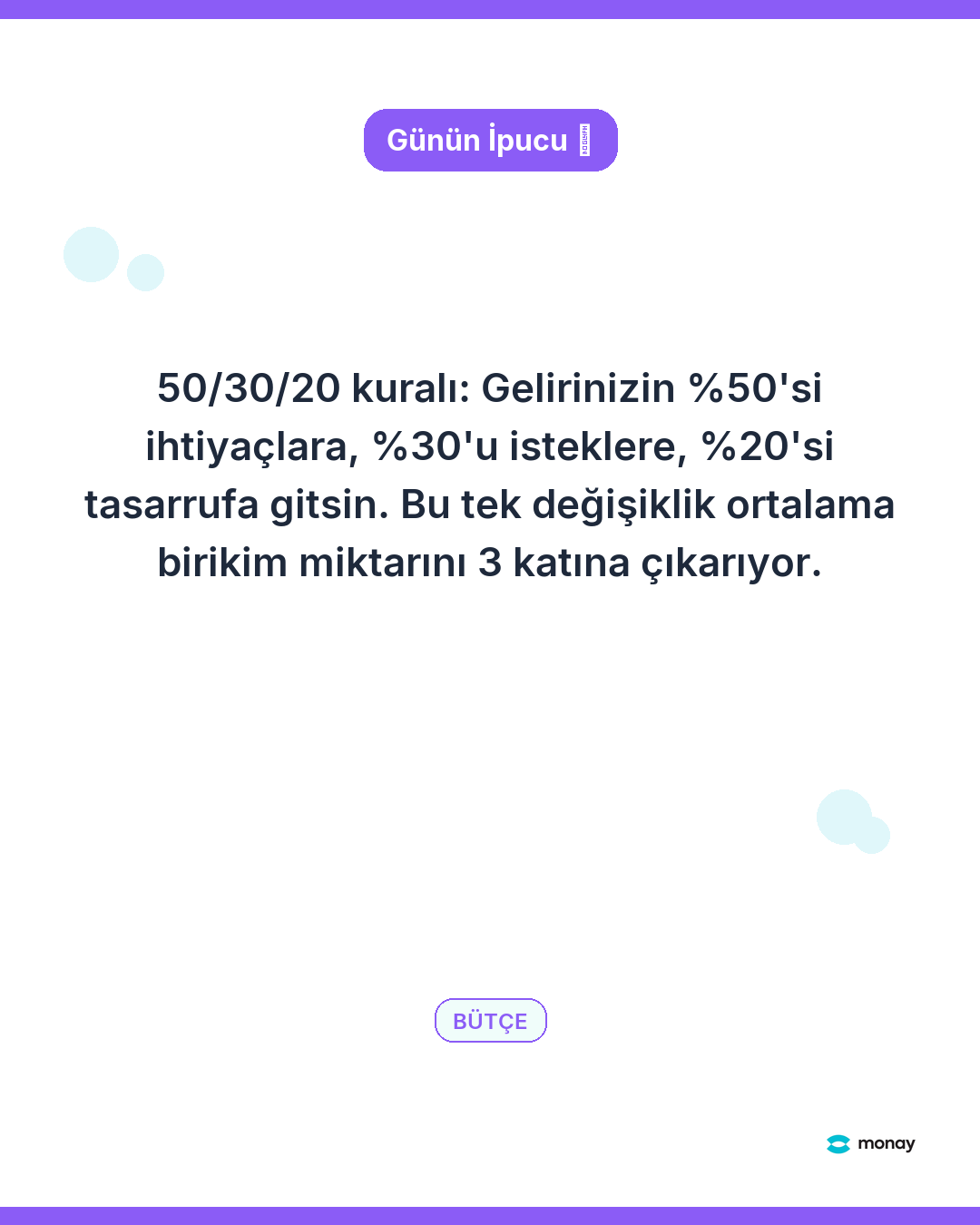Monay tip card